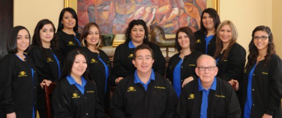 Lemoore's Dr. Jeff Garcia and members of his staff at Family Eye Care, the 2016 Chamber of Commerce Business of the Year.